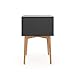 Nathan James Harper Modern Nightstand Side Accent or End Table with Storage Drawer, 1, Black/Brown
