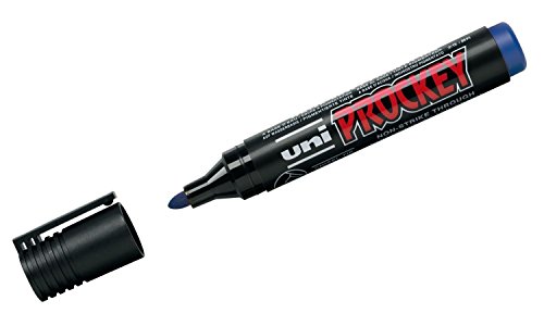 Marqueur permanent UNI PROCKEY PM122 encre à base d'eau bleue qui ne traverse pas