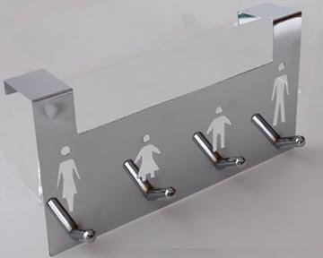 Porte manteau de porte silhouette métal robuste sans perçage