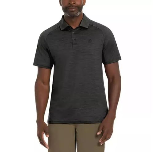 Polo de rendimiento para hombre Hurley con tejido ultra suave, elástico y que absorbe la humedad (EE.UU., Alpha, Small, Regular, Negro)