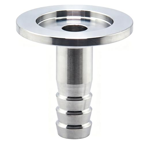 Image of QiiMii KF25 Flange to 13 mm Rubber Hose Barb Adapter Fitting 304 Stainless Steel for Vacuum