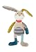 Produktbild SIGIKID 39290 Hase Patchwork Sweety Mädchen und Jungen Kuscheltier empfohlen ab Geburt beige/blau, 11 x 9 x 31