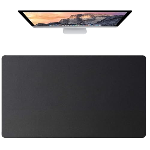 Grand tapis de souris de jeu noir non pelucheux de taille XL premium