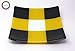 Handmade Glass Centerpiece - 12 inches Square - Maryland Black and Yellow, Decorative Glass, Designer Tray = studioTica Functional Art