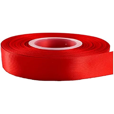 25 Yards / 23Meters Of Satin Ribbon 12mm In Multiple Colours Satin Ribbon Tying Gift Ribbon Wedding Trimming Crafts Apron Deco. Many Colours BUY ANY 3 Colours & GET 1 FREE (Red) Cover