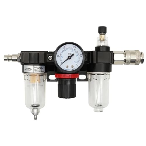 Régulateur de pression AC2000 avec manomètre et filtre à air 1/4 pouce
