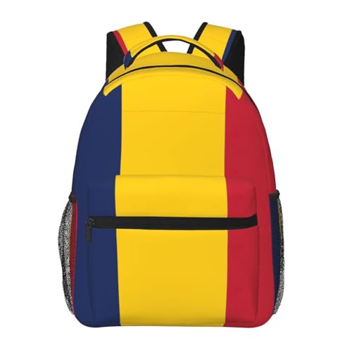 Sac à dos drapeau Tchad léger en toile noire pour soulager vos épaules