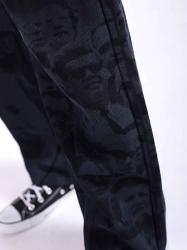 Image of The Indian Garage Co Men Baggy Solid Mid-Rise Stretchable Jeans