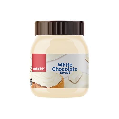 Premium White Chocolate Spread - Smooth Creamy Butter for Toast, Bagels, Pancakes, Waffles & Dessert Baking - Rich White Chocolate Flavor - 12.35 oz Jar