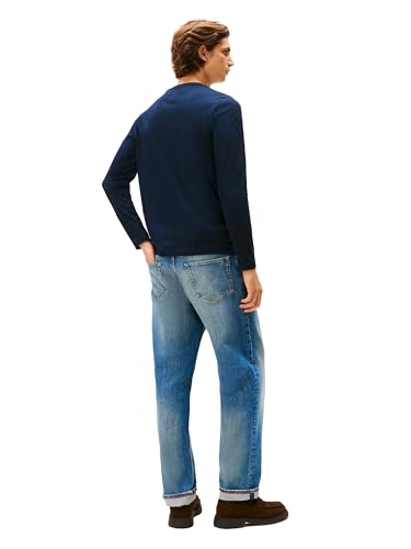 Tommy Hilfiger Men's Long Sleeve Cotton Graphic T-Shirts with Embroidered Logo4