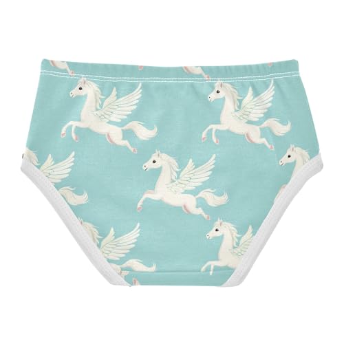 ZZKKO Cute Horse with Wings Girls Underwear Toddler Panties for Girls Comfort Brief Size 2T-8Y2