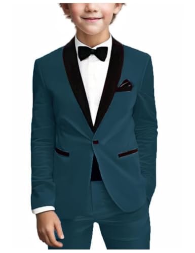 Velvet Blazer Boys Slim Fit Formal Jacket Shawl Collar One Button Cocktail Evening4