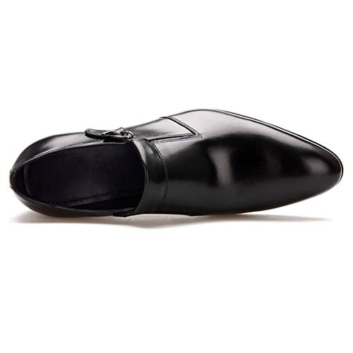 Chaussures oxford homme cuir véritable bout pointu style noir chic - 3