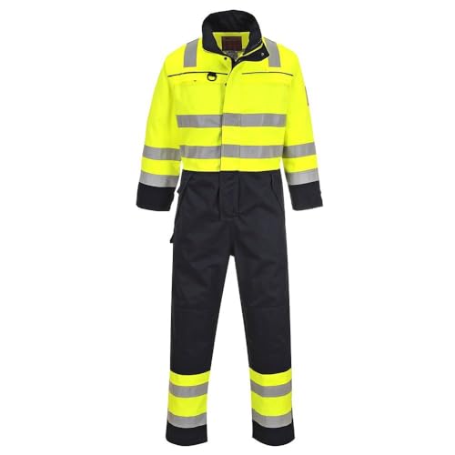Portwest Mono Multi-Norm De Alta Visibilidad, Tamaño: L, Color: Amarillo/Marino, FR60YNRL