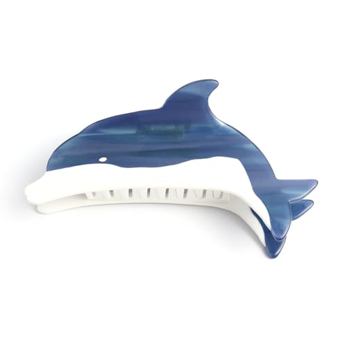 Whale Shark Dolphin Hair Claw Personalized Ocean Animal Acetate Hair Claw Clip for Women,Blue Whale Hair Clip