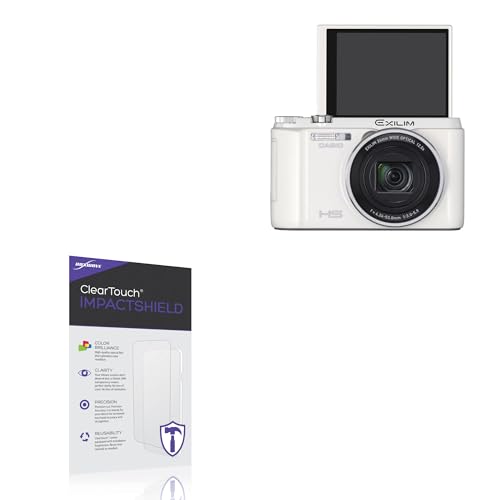 BoxWave Screen Protector Compatible With Casio Exilim EX-ZR1500 - ClearTouch ImpactShield (2-Pack), Impenetrable Screen Protector Flexible Film