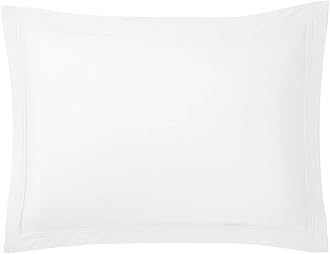 Yves Delorme Triomphe Blanc King 21 x 37 in Sham - Extra Soft and Warm Luxury Sheets, 100% Natural Organic French Bed Linens - Breathable and Durable