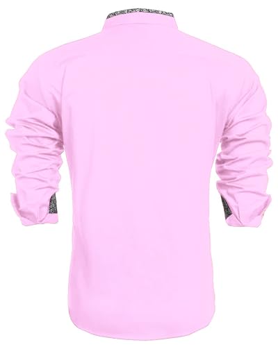 Image of Mens Shirt | Black Cotton Blend Casual | Regular Fit | Full Sleeve | Printed Spread Collar | Solid Plain Style | Summer Office Wear | Stylish Shirt for Men