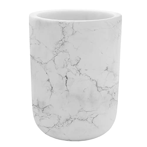 Toothbrush Holder Polyresin Toothbrush Organizer,Marble Style Bathroom Accessories,Toothpaste Holder...