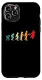 Hülle für iPhone 11 Pro Evolution Handball Retro Handballer für Handballspieler