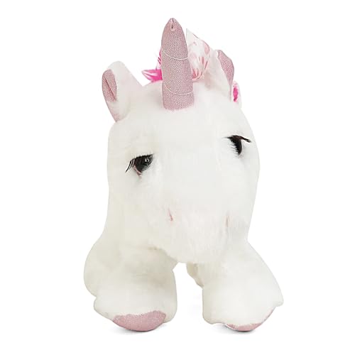 Image of Fuzzbuzz Unicorn Soft Toy 10 Inch 25 cm - White Plush Animal for Kids Super Soft Stuffed Toy for Toddlers Girls Boys | Ideal for Gifting Nursery Cuddle Time or Decorative Use