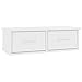 Bulufree Estante para cajón de Pared Cajón de Pared Estante de Pared con cajón Mueble Mesilla de Noche gabinete Estante de cajón Blanco Tablero aglomerado de 60x26x18,5 cm