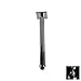 Santec Ava Polished Nickel 11" Ceiling Rain Head Arm & Square Flange (1/2" Connections And 1" Od)