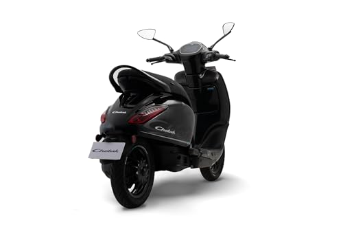 Image of Chetak C3501 by Bajaj Auto High Speed Electric Scooter with charger - Brooklyn Black - Ex-Showroom
