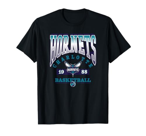 Charlotte Hornets NBA Homecourt Advantage T-Shirt - Unisex-Adults, Black, Small, Short Sleeve