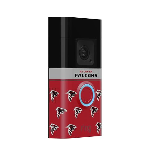 Image of All-New Limited Edition, Official NFL Faceplate for Ring Doorbells - Video Doorbell 3, Video Doorbell 3 Plus, Video Doorbell 4, Battery Doorbell Plus, and Battery Doorbell Pro | Atlanta Falcons
