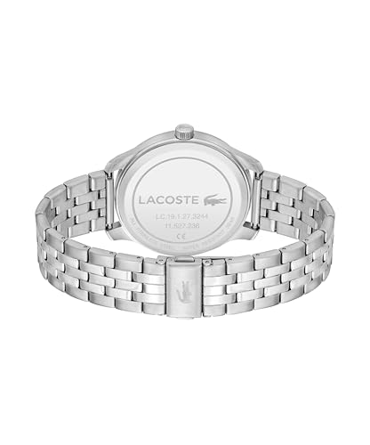 Image of Lacoste Lisbon Men's 3H Quartz Watch, Stainless Steel Wristwatch, Water Resistant up to 5 ATM /50 Meters, Stylish Watch, 42mm