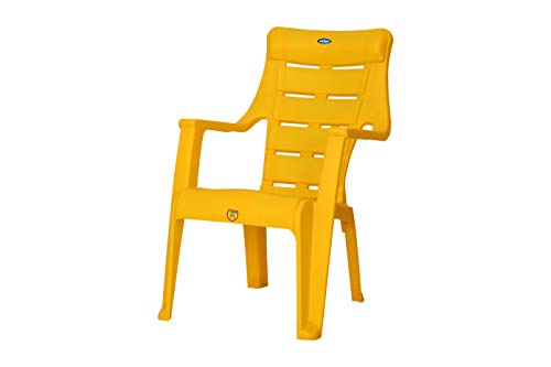 Image of Prima Baby Plastic Chair 125 Modern and Comfortable with Backrest for Study | Play | Desk | Kids with Arms for Home /School /Dining for 2 to 6 Years Age,Yellow