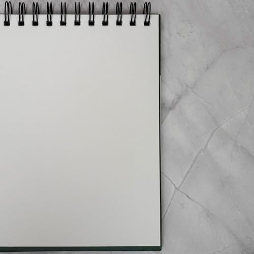 Image of NOTEHOUSE A5 Landscape Spiral Sketchbook (14x21 cm) | 96 Unruled White Thick Pages | Professional Drawing Notebook | Green Hard Cover Art Book for Artists & Students