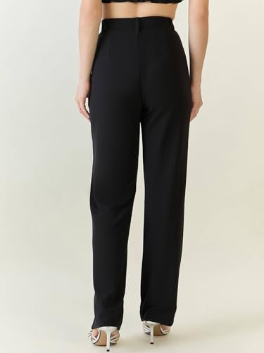 Image of KOTTY Women's Formal Wear Pant Combo Pack of 2 High Waist Straight Fit Office Wears Trousers For Women