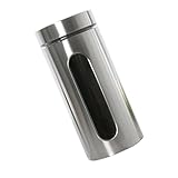 WEKADRIN Recipiente de Almacenamiento Hermético de Acero Inoxidable con Vidrio Visible Tanque Sellado para Alimentos de Cocina Conserva Frescura y Frescura Prolongada