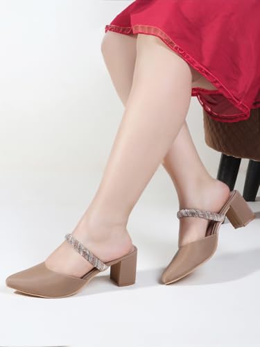 Image of Denill Women's latest Collection Block Heels Fashion Sandals for Women & Girls & stylish & Comfortable With Non Slip Sole