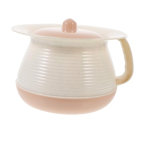 ERINGOGO ?幼儿用プラスチック尿桶 蓋付き ポータブル尿器 安定した底面 家用携帯トイレ 臭気遮断 お手入れ簡単 滑らかな縁付き 用便器