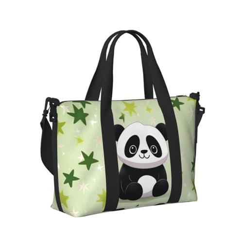 Travel Duffel Bag for Women, Large Shoulder Weekender Overnight Bag, Sport Gym Bag for Men, Carry On Tote Bags, cute panda star Luggage Bag for Travel Essentials2