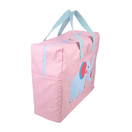 LOLIPPYY Borsa Trapunte Media con Capacità per Asilo Sacchetto Portaoggetti per Piumoni e Biancheria Custodia Trapunta Cartoon Rosa