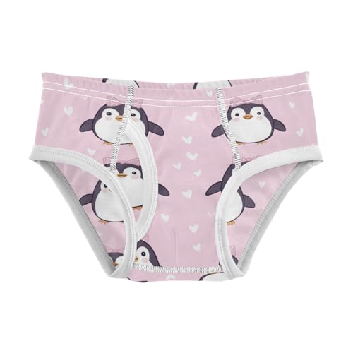 Wusikd Cute Penguins Boys' Underwear Cotton Bows Pink Boys Briefs Soft Toddler Underwear 2T