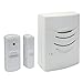 IQ America WD5080A Commercial or Residential Wireless Plug-In Receiver Chime With Entrance Alert 1000 ft Range for Doors and Windows Small Business Retail Shops Barns Sheds White