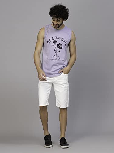 Image of RIGO Stylish Cotton Printed Vest for Men | Round Neck, Slim Fit, Sleeveless T-shirt Vest for Man | Casual Innerwear Sando for Men & Boys - Perfect for Workouts Gym, Vacations, and Beaches