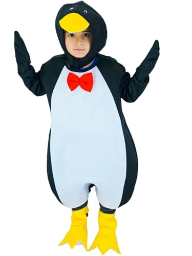 Kreeqe Adorable disfraz de pingüino para niños, conjunto de disfraz de Halloween para actuaciones en escenario, bailarina, juego de rol, cosplay (EE161, S)