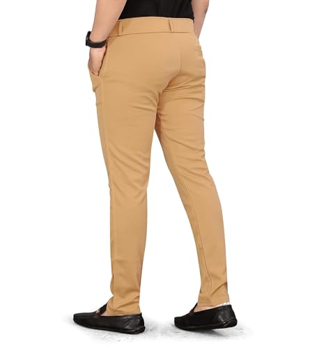 Image of Men's Lycrablend Soild Slim Fit Casual Trouser Pant