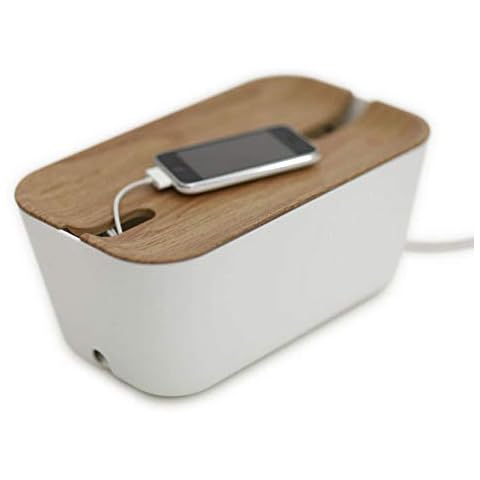 Hi-Fun Bosign Hideaway Medium Cable Organizer, White/Natural (291169) Cover