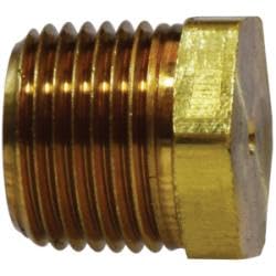 MIDLAND INDUSTRIES 28204S Solid Hex Head Plug, 1/2-in NPTF, Brass