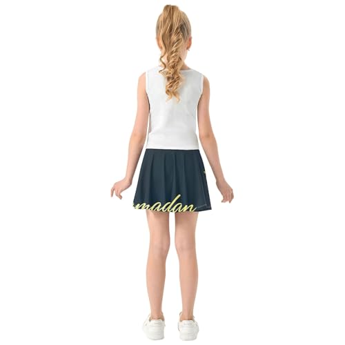 Athletic Shorts for Girls Skorts Skirts with Shorts Clothes School Skirt Golden Ramadan Lanterns 3t4