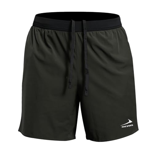 Rane Sports Men's Running Gym Shorts Athletic Sport Training Workout Shorts ArmyGreen S
