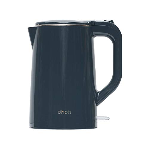 dhdh Stainless Steel Electric Kettle, 1.7 Liters, Cordless with 1500W 5 min Quiet Boil, Overheat Protection, Auto Shut-Off, Dark Blue