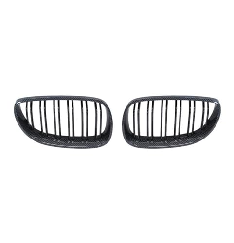 Grilles de calandre double lamelle carbone pour pare-chocs avant E60